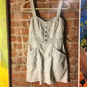 Express corset-style denim dress w/ pockets